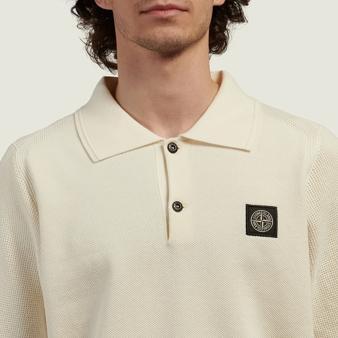 Stone Island Мужское поло Micro Stitch Soft Organic Cotton