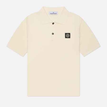 Мужское поло Stone Island Micro Stitch Soft Organic Cotton, цвет бежевый, размер XL