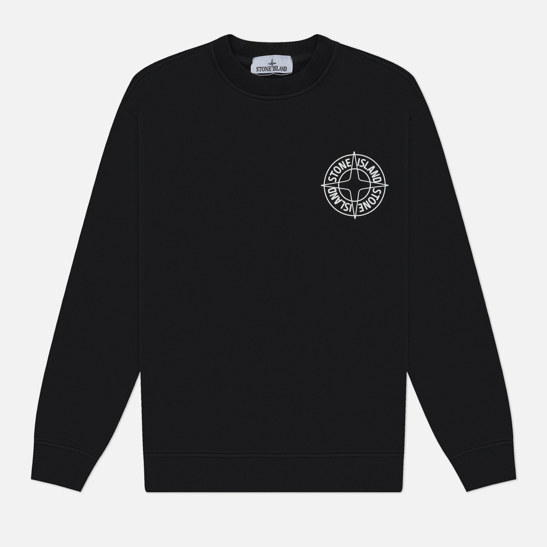 Stone Island Мужская толстовка Cotton Fleece Raised Compass Logo Print