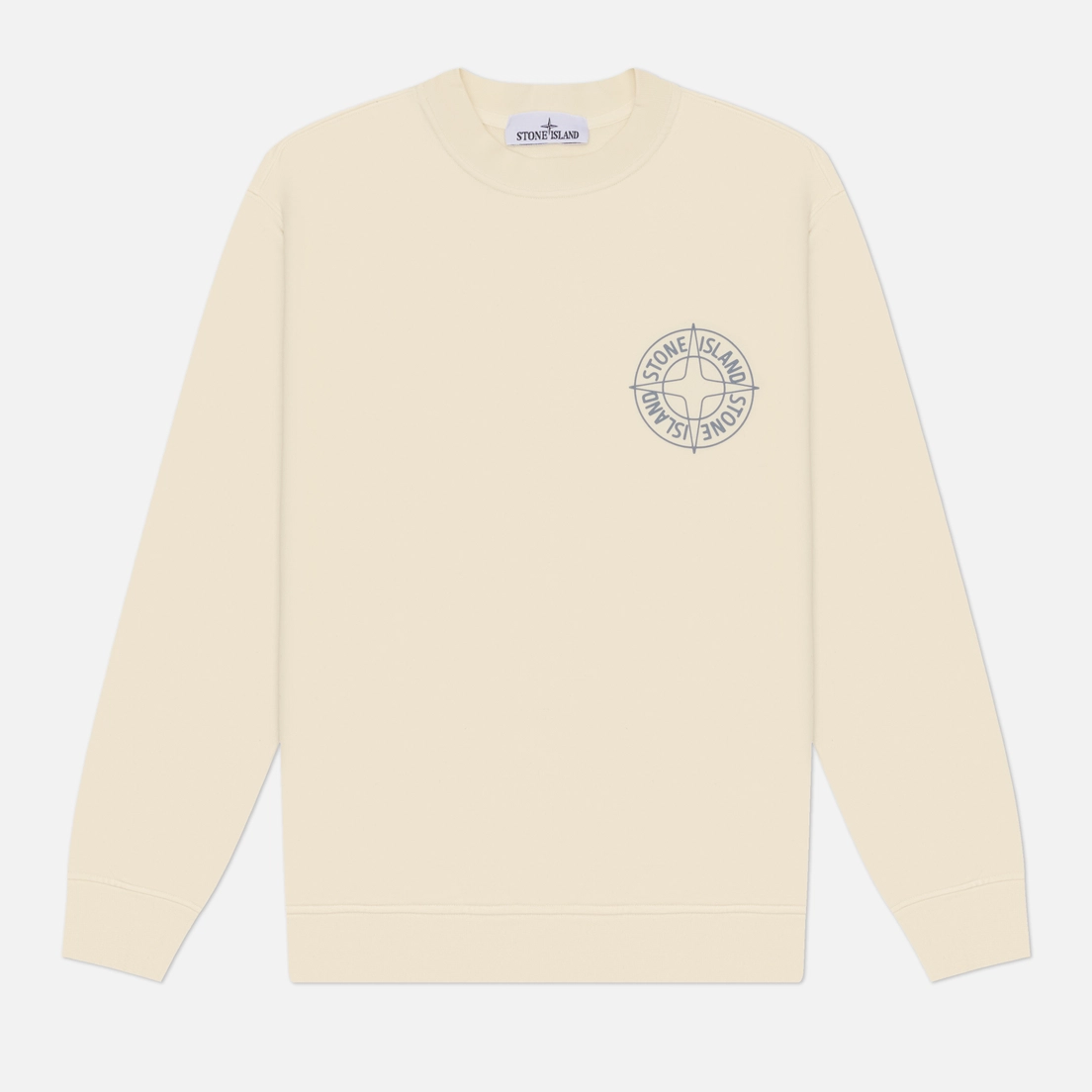 Stone Island Мужская толстовка Cotton Fleece Raised Compass Logo Print