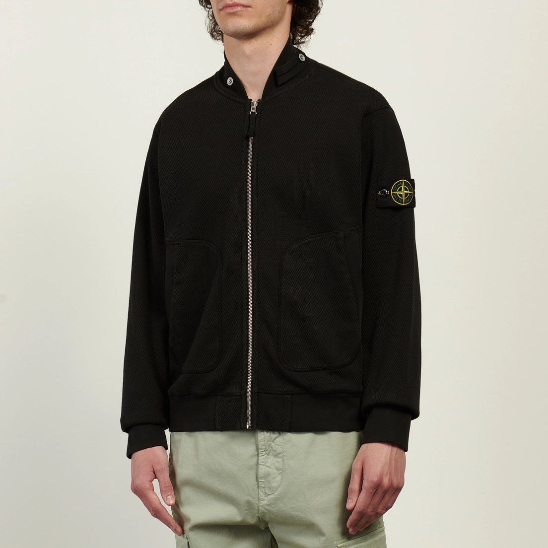 Stone Island Мужская толстовка Mesh Stitch Organic Cotton Fleece