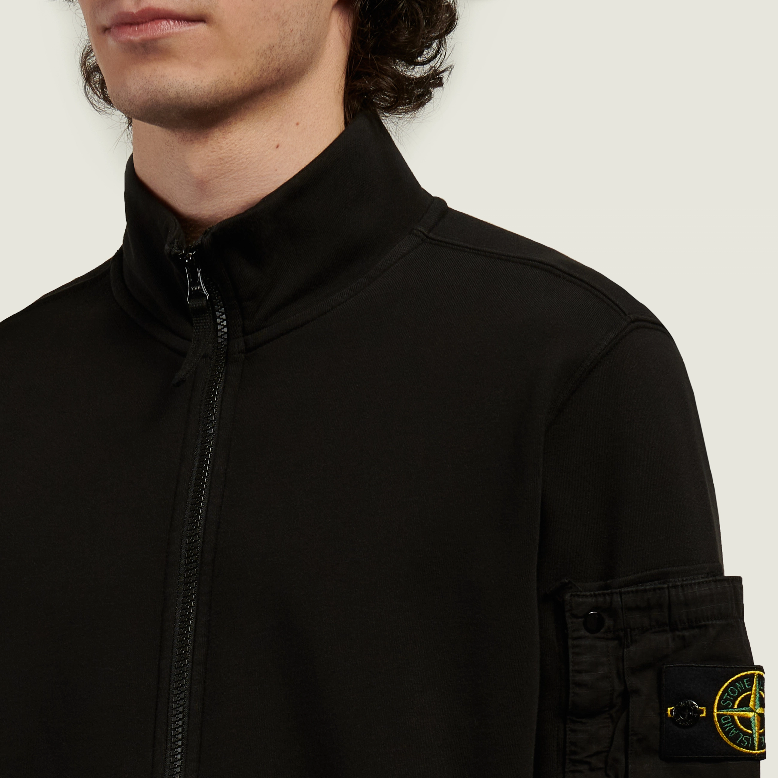 Мужская толстовка Stone Island Cotton Fleece Full Zip