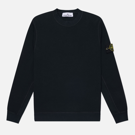 Мужская толстовка Stone Island Organic Cotton Waffle Fleece Regular, цвет синий, размер M