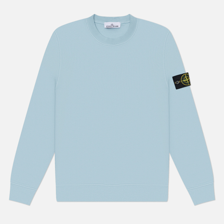 Мужская толстовка Stone Island Organic Cotton Fleece Midweight Crewneck, цвет голубой, размер L