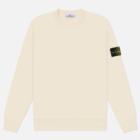 Мужская толстовка Stone Island Organic Cotton Fleece Midweight Crewneck, цвет бежевый, размер L