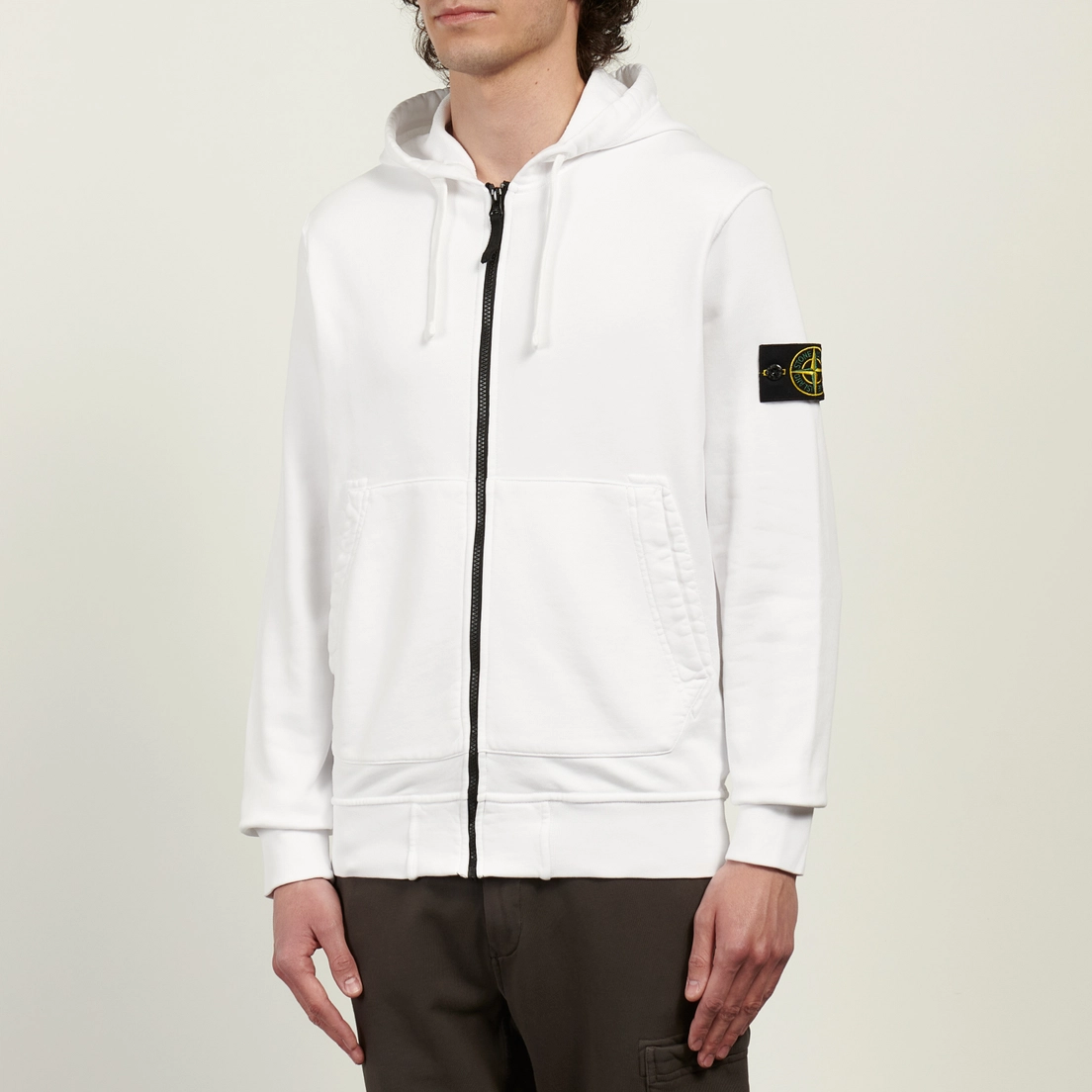Stone Island Мужская толстовка Organic Cotton Fleece Midweight Zip-Up Hoodie