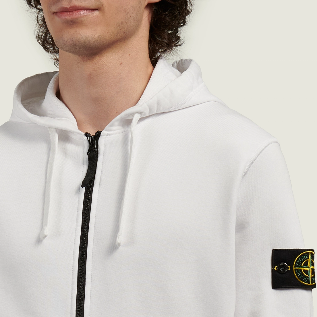 Stone Island Мужская толстовка Organic Cotton Fleece Midweight Zip-Up Hoodie