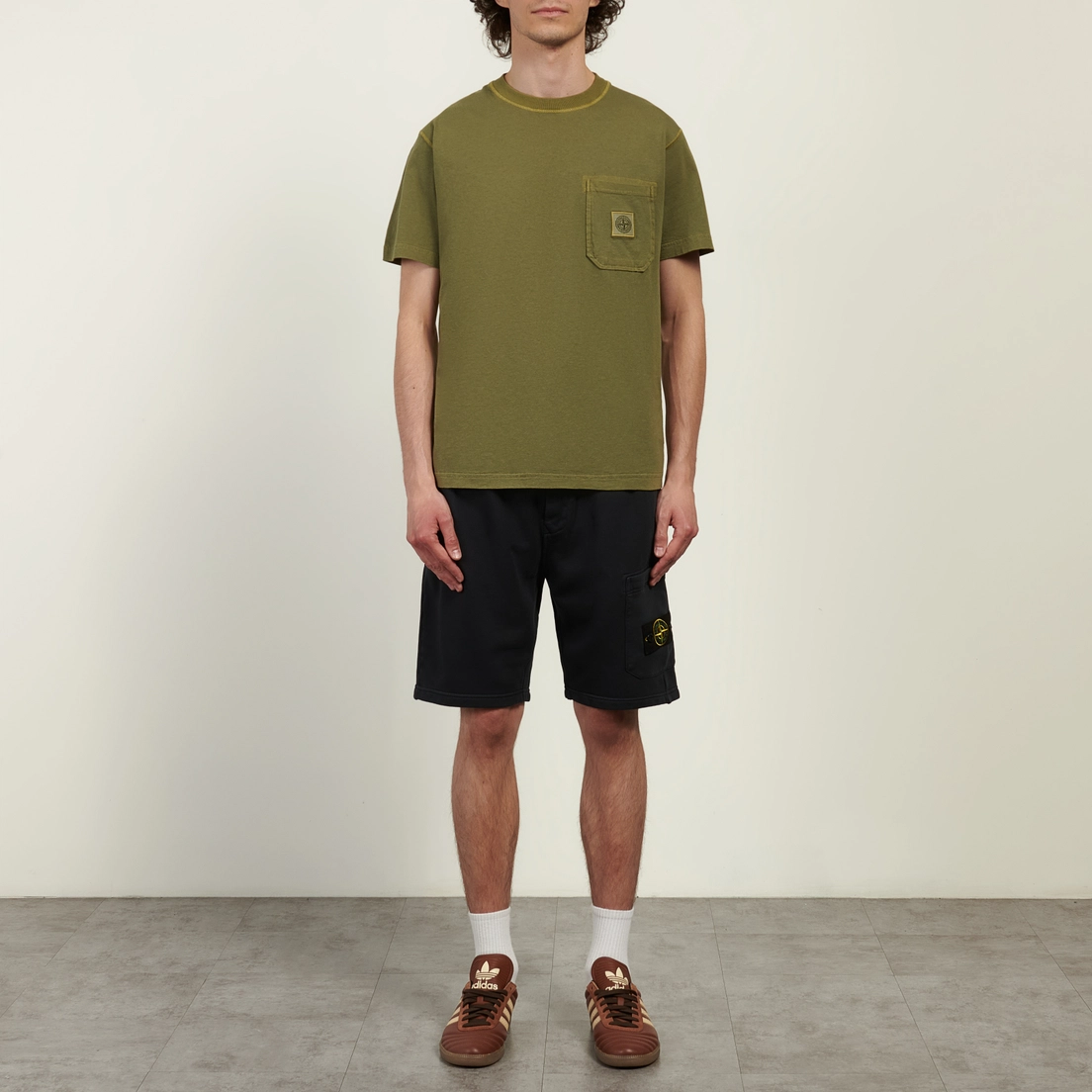 Stone Island Мужские шорты Organic Cotton Fleece Regular Cargo