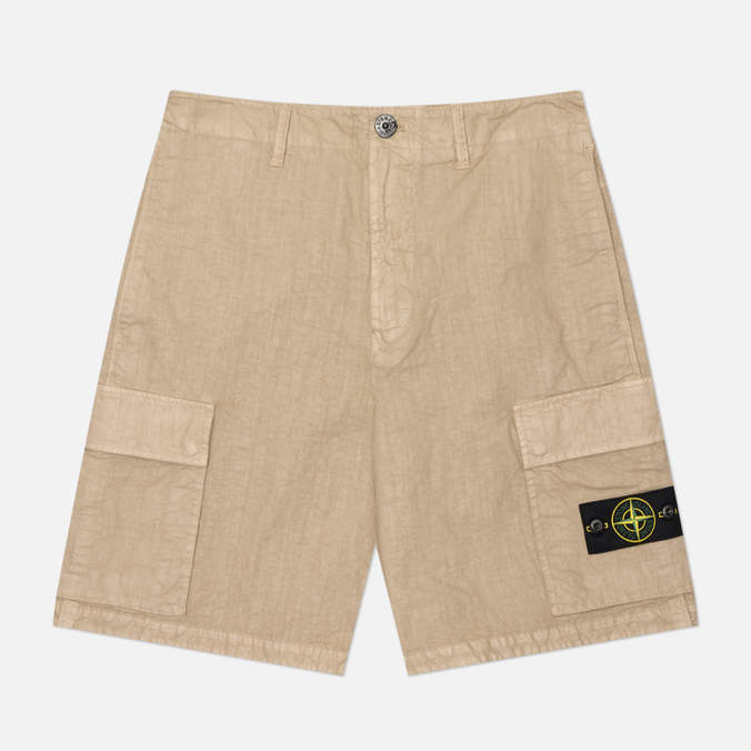 Мужские шорты Stone Island Organic-Look Nylon Panama-TC