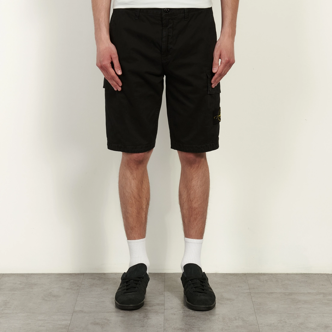 Stone Island Мужские шорты Organic Cotton Stretch Broken Twill Old Effect