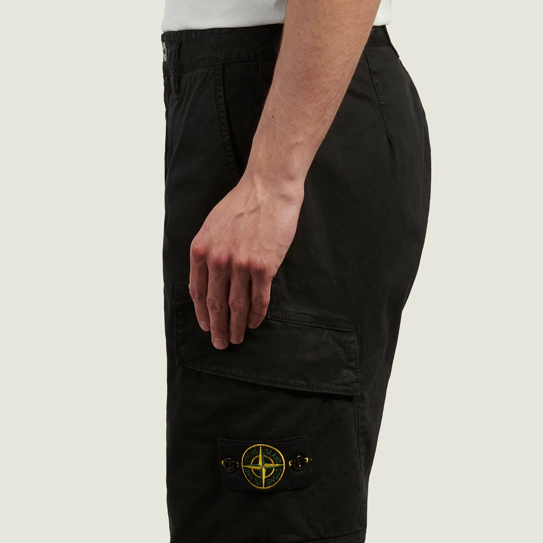 Stone Island Мужские шорты Organic Cotton Stretch Broken Twill Old Effect