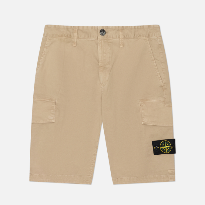 Мужские шорты Stone Island Organic Cotton Stretch Broken Twill Old Effect