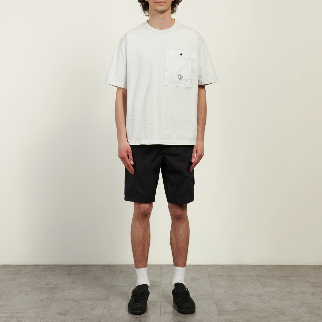 Stone Island Мужские шорты Stretch Cotton Tela Paracadute Regular Cargo