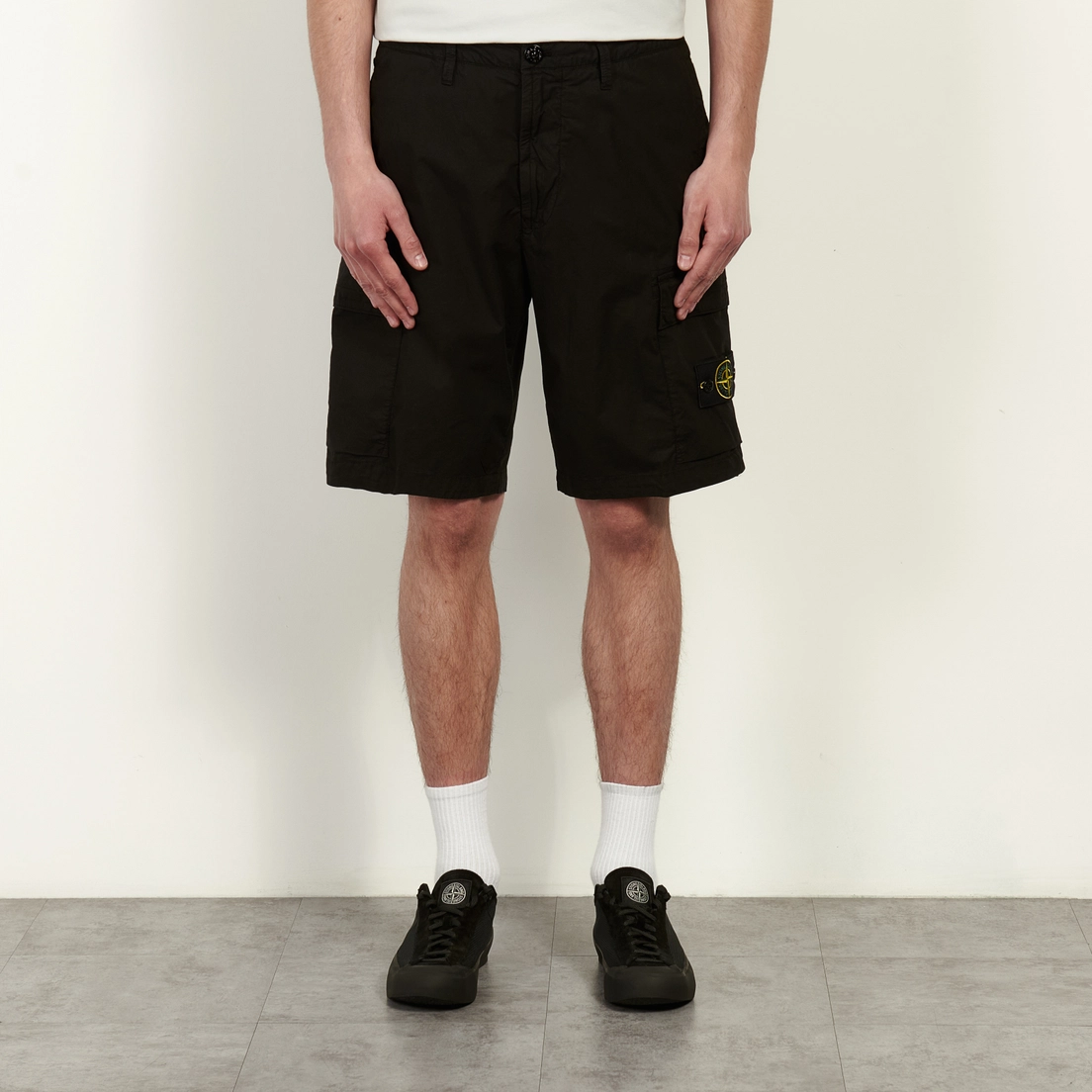 Stone Island Мужские шорты Stretch Cotton Tela Paracadute Regular Cargo