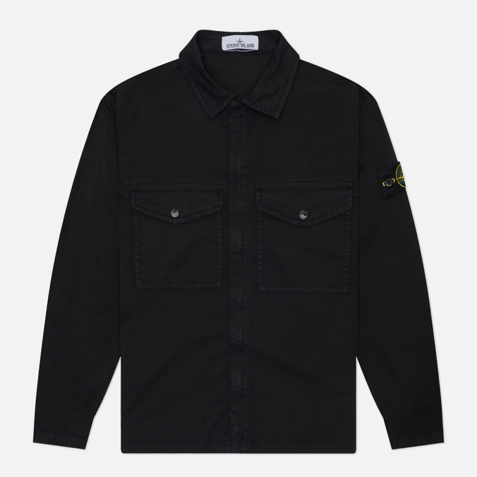 Мужская рубашка Stone Island Stretch Organic Cotton Twill Regular Overshirt