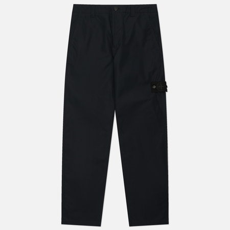 Мужские брюки Stone Island Ghost Piece Stretch Organic Cotton Twill, цвет чёрный