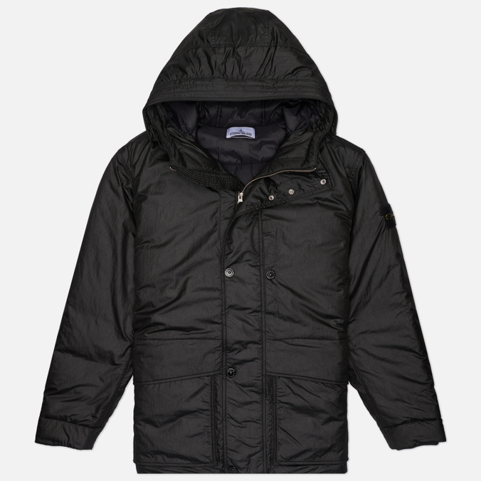 Мужской пуховик Stone Island Crinkle Reps NY Down-TC Hooded
