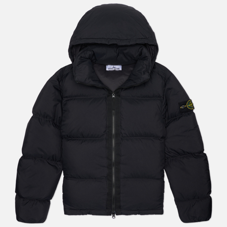 Мужской пуховик Stone Island Matt Ripstop Cordura Advanced Fabrics Hooded, цвет чёрный, размер XL
