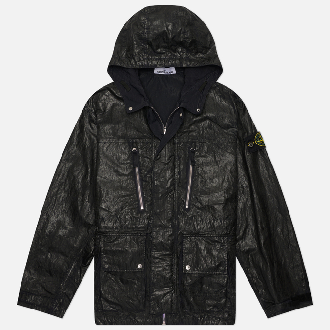 Мужская демисезонная куртка Stone Island Slick Nylon Tela-TC Hooded