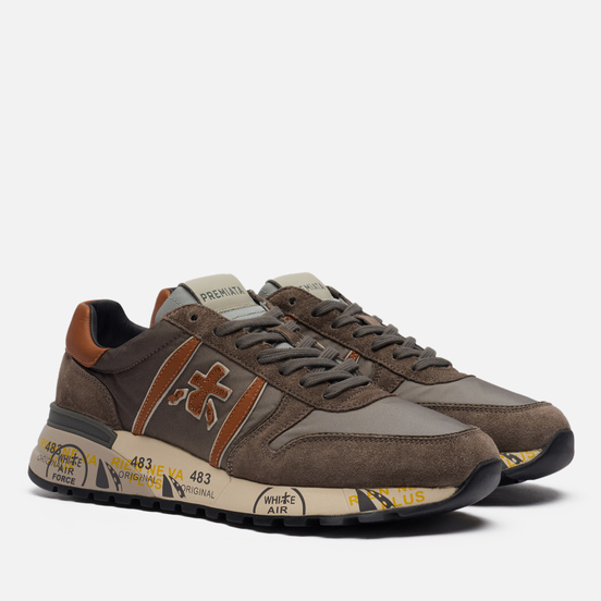 Мужские кроссовки Premiata Lander 5360 Light Grey/Brown
