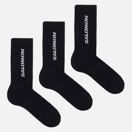 Комплект носков Salomon Advanced Everday Crew 3-Pack, цвет чёрный, размер 42-44 EU