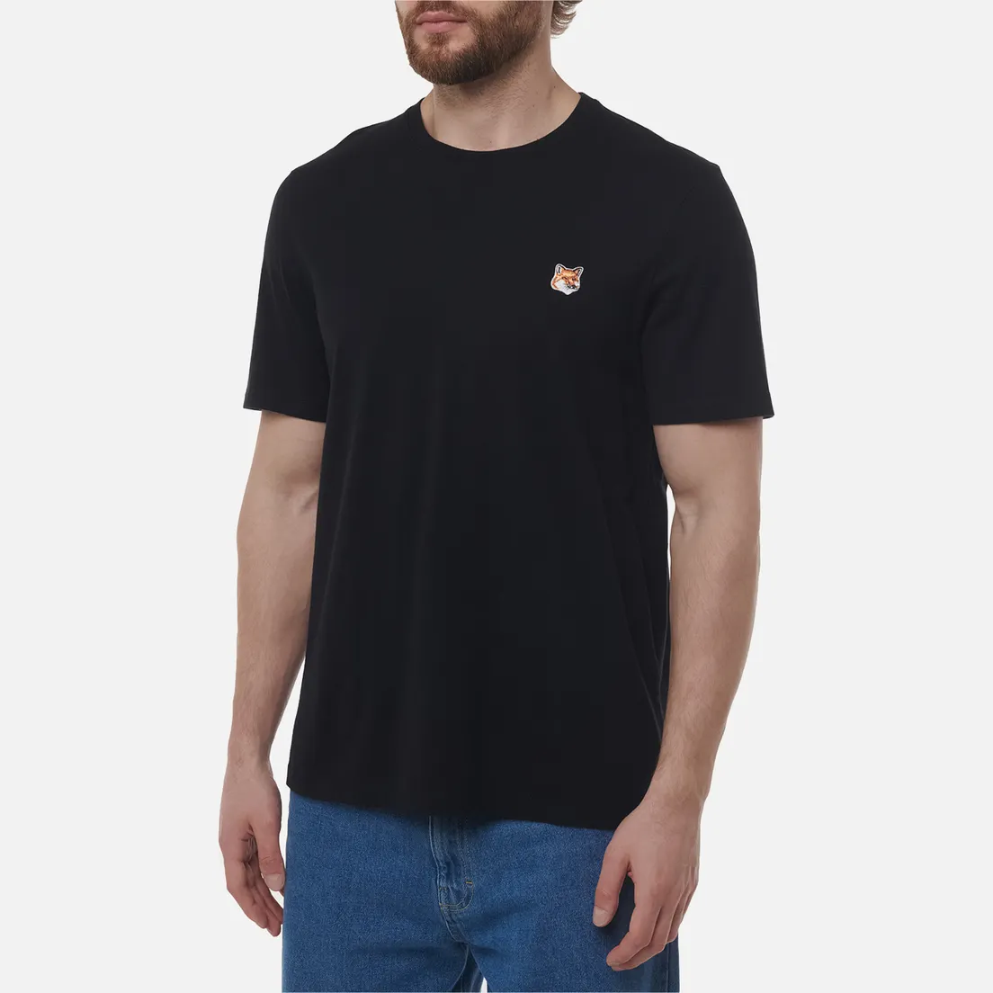Maison Kitsune Мужская футболка Fox Head Patch Regular