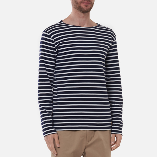 Мужской лонгслив Armor-Lux Heritage Mariniere Houat Navire Navy/White
