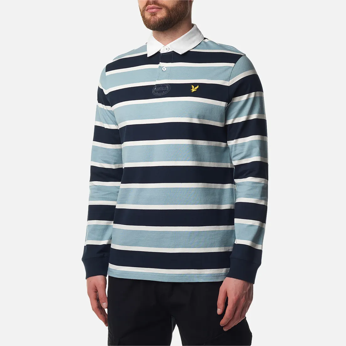 Lyle & Scott Мужской лонгслив Stripe Rugby