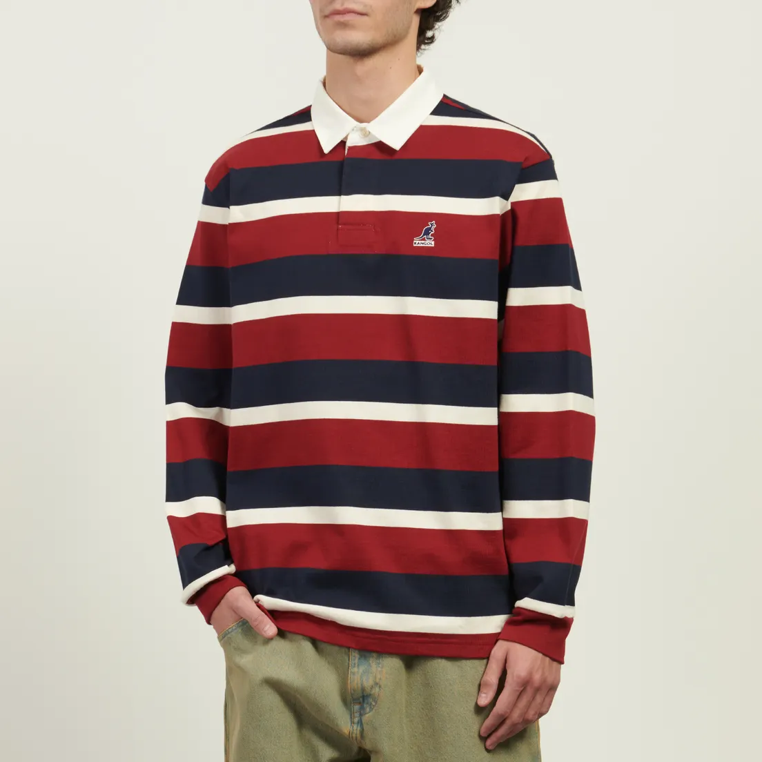 Kangol Мужской лонгслив Stripe Polo