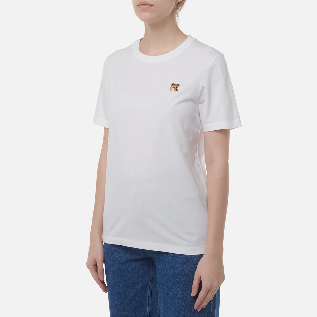 Maison Kitsune Женская футболка Fox Head Patch Regular