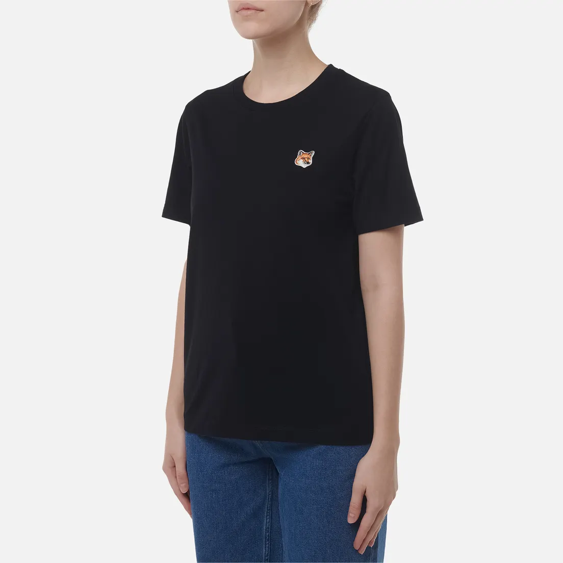 Maison Kitsune Женская футболка Fox Head Patch Regular
