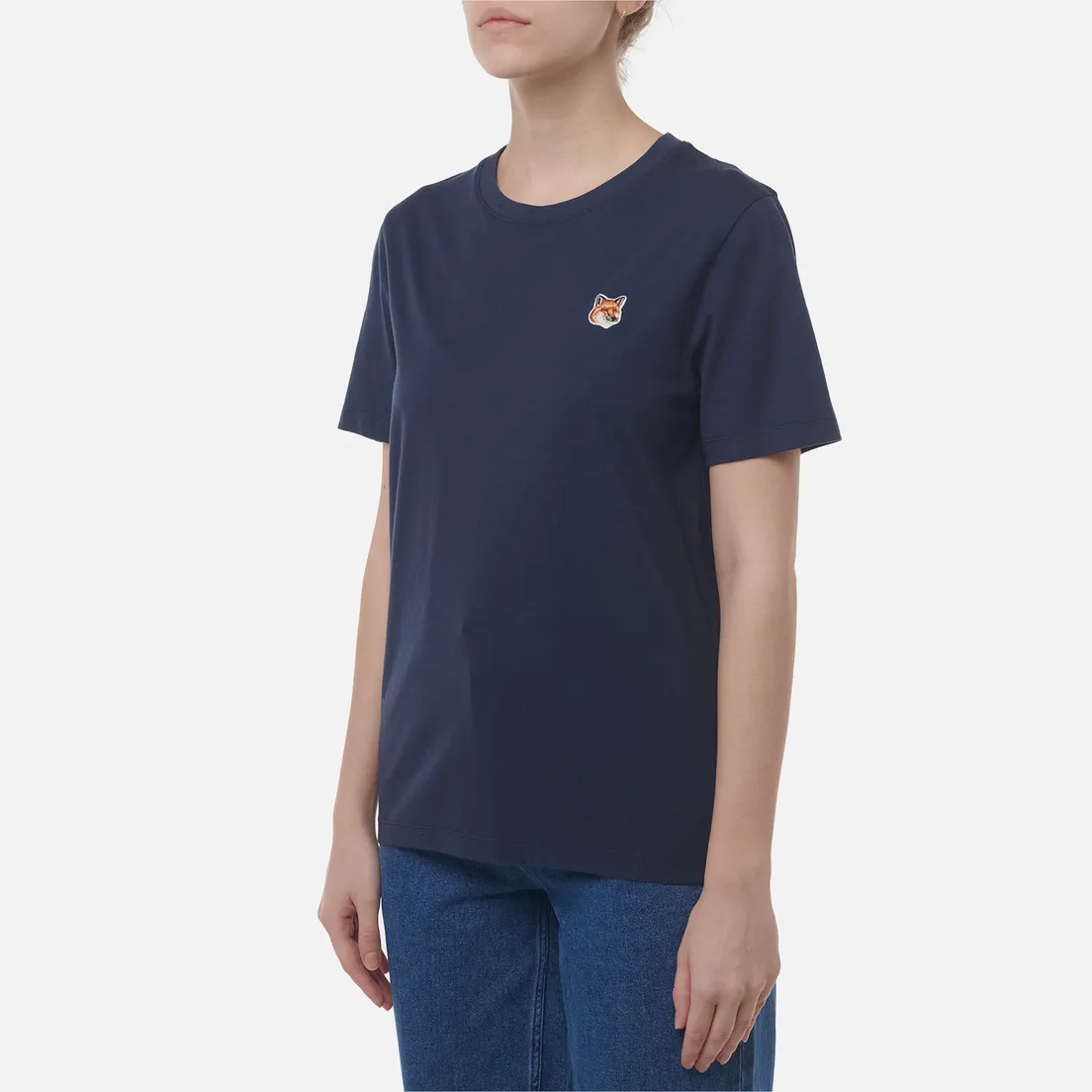 Maison Kitsune Женская футболка Fox Head Patch Regular