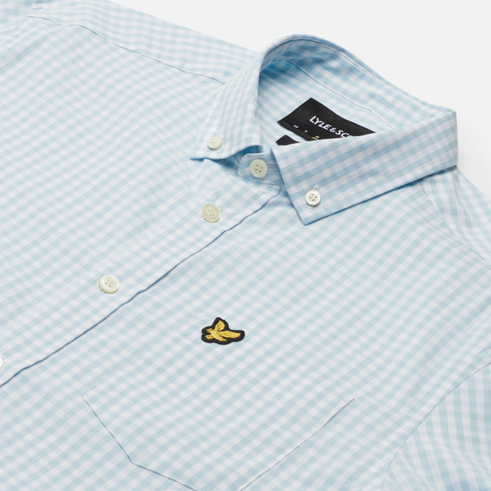 Мужская рубашка Lyle & Scott LS Slim Fit Gingham Deck Blue/White