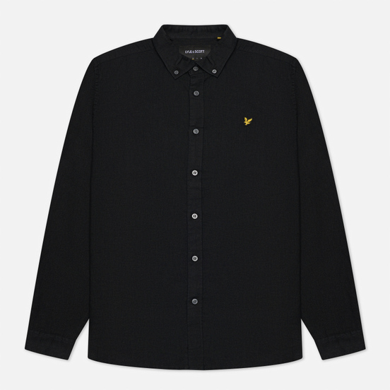 Мужская рубашка Lyle & Scott Cotton Linen Jet Black
