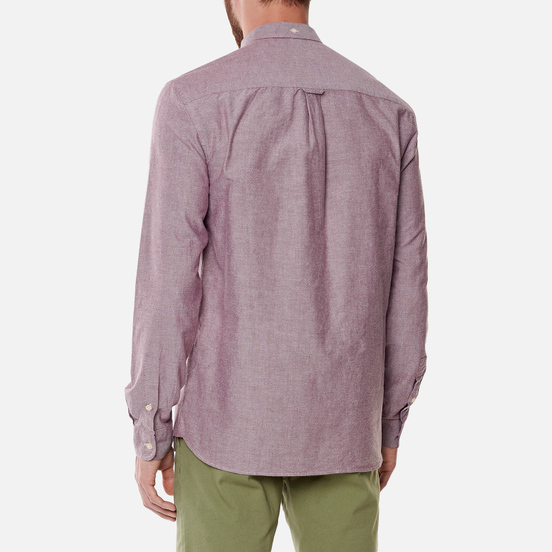 Мужская рубашка Lyle & Scott Regular Fit Light Weight Oxford Merlot/White