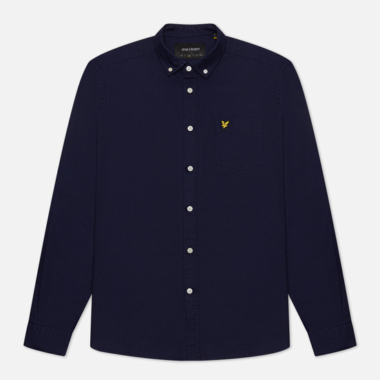 Мужская рубашка Lyle & Scott Regular Fit Light Weight Oxford Navy