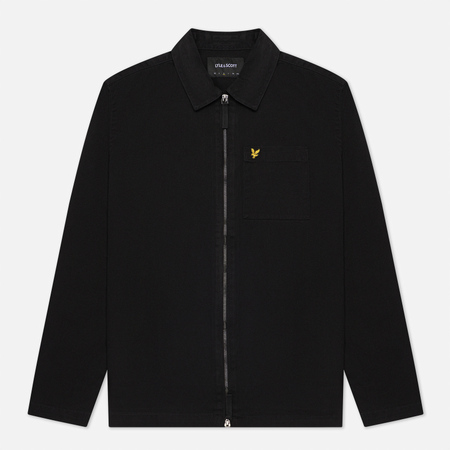Мужская куртка Lyle & Scott Twill Overshirt, цвет чёрный, размер XL
