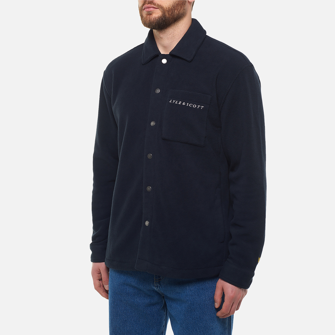 Lyle & Scott Мужская рубашка Embroidered Fleece Overshirt