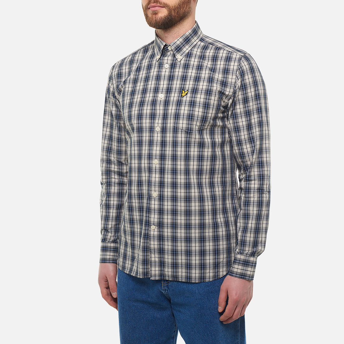 Lyle & Scott Мужская рубашка Washed Check Poplin