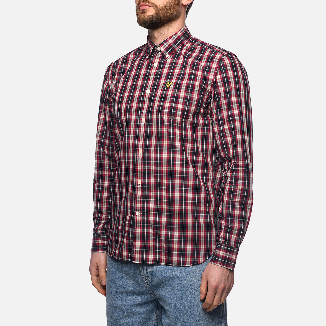 Lyle & Scott Мужская рубашка Washed Check Poplin