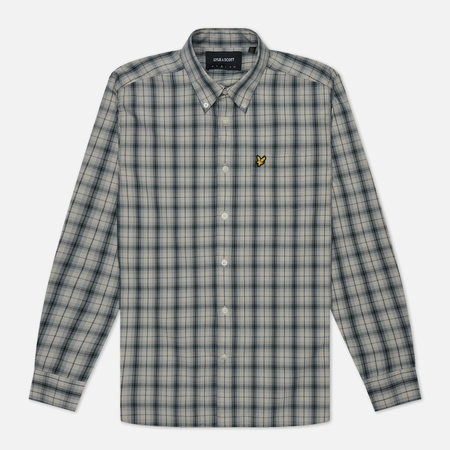   Brandshop Мужская рубашка Lyle & Scott Washed Check Poplin, цвет серый, размер L