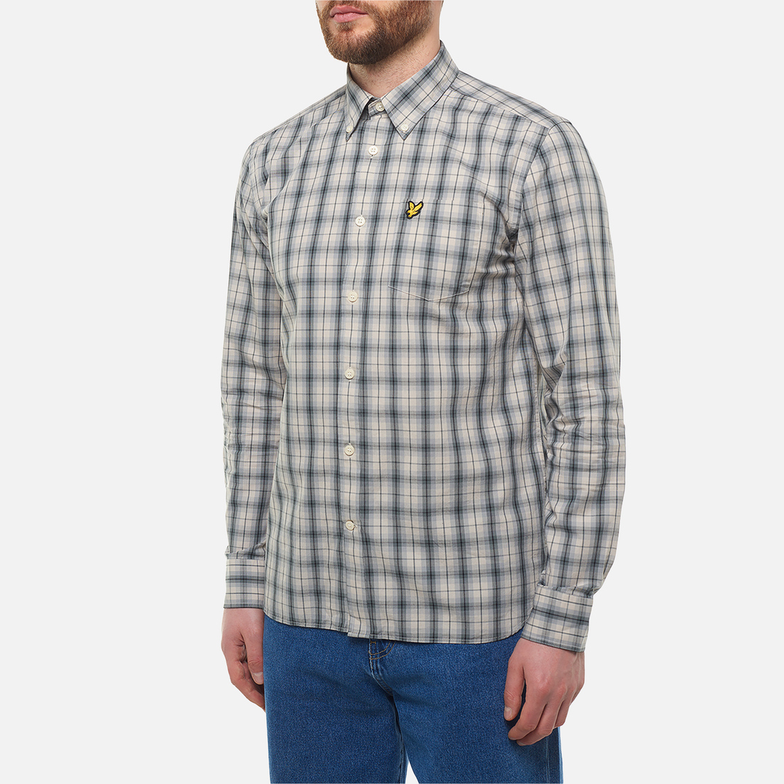 Lyle & Scott Мужская рубашка Washed Check Poplin