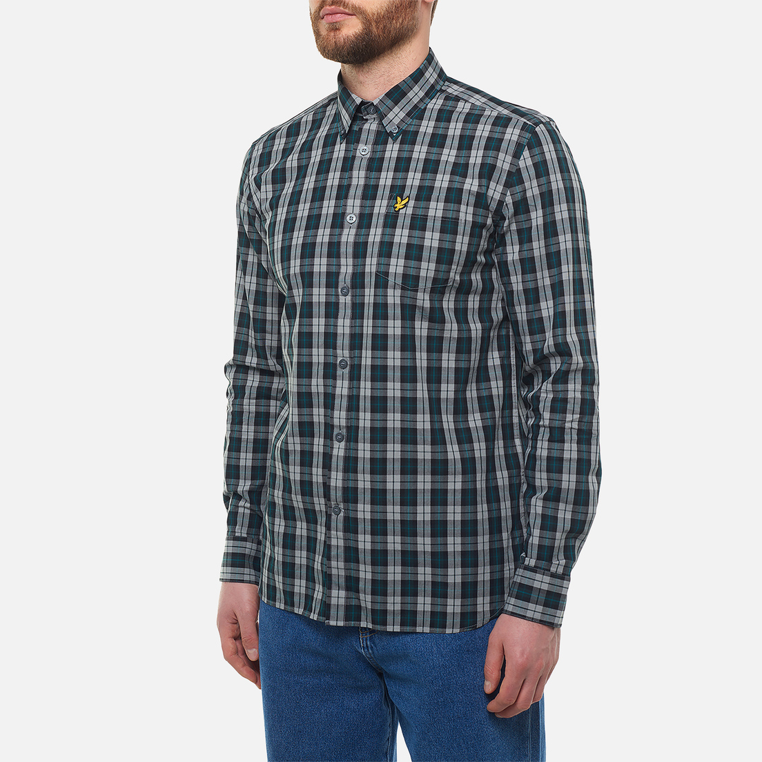 Lyle & Scott Мужская рубашка Washed Check Poplin