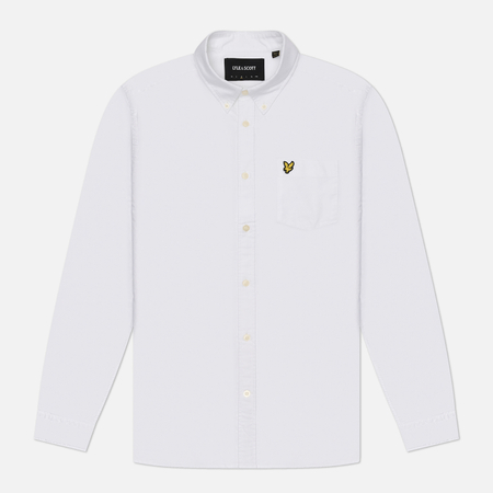 Мужская рубашка Lyle & Scott Plain Oxford, цвет белый, размер S
