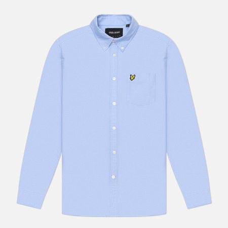  Мужская рубашка Lyle & Scott Plain Oxford, цвет голубой, размер L