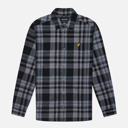 Мужская рубашка Lyle & Scott Tartan Corduroy, цвет чёрный, размер S