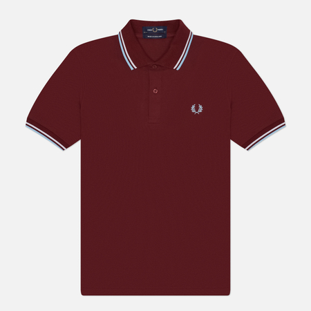 Мужское поло Fred Perry M12, цвет бордовый, размер 44