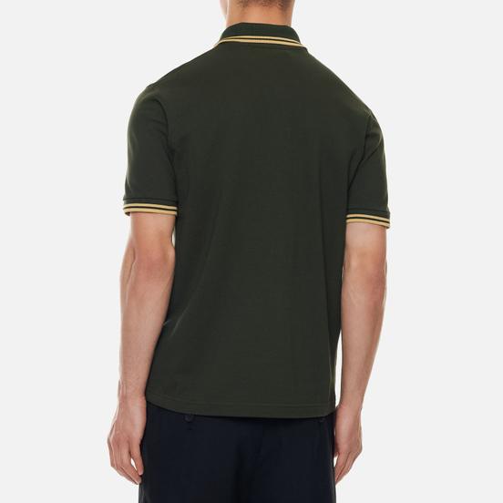 Мужское поло Fred Perry M12 Hunting Green/Champagne