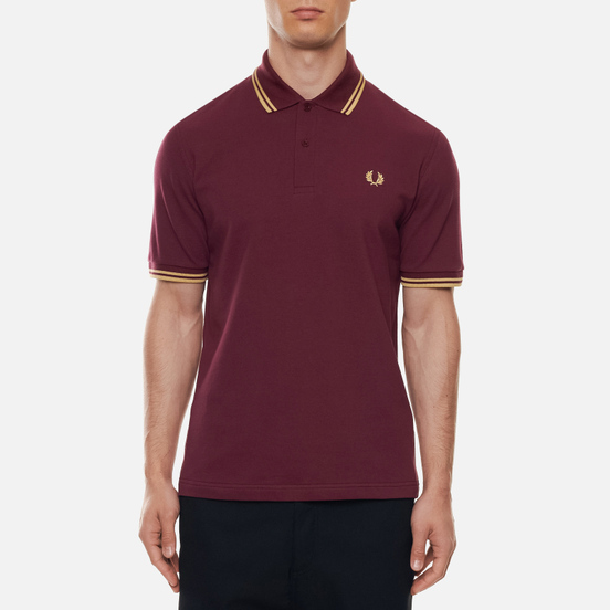 Мужское поло Fred Perry M12 Aubergine/Champagne