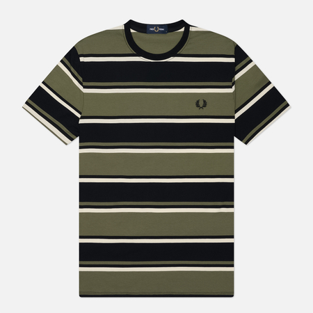 Мужская футболка Fred Perry Bold Striped, цвет чёрный, размер M